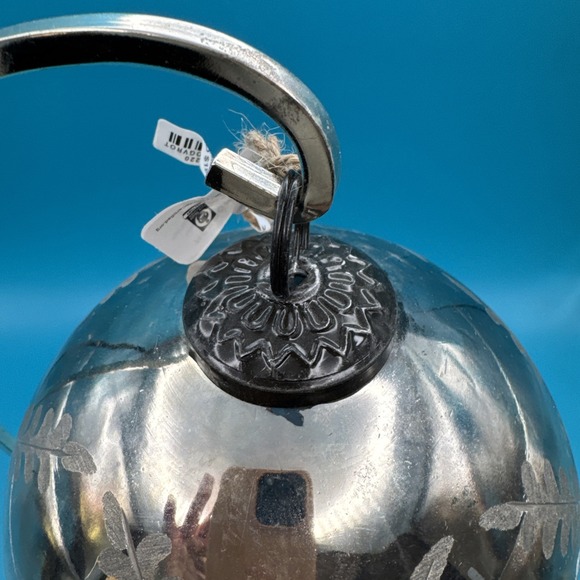 Pottery Barn Etched‎ Mercury Glass Ball Christmas Tree Ornament 6" Large New - Picture 4 of 6